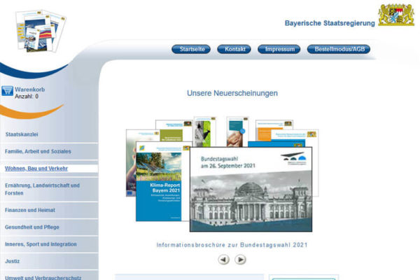 Onlineshop mit ERP-System Bayrisch Staatsregierung