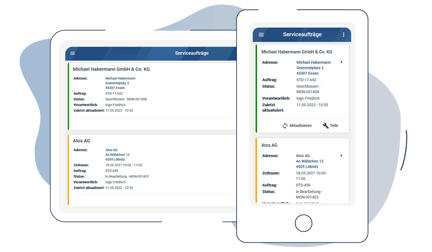 Mobile Service App Serviceaufträge